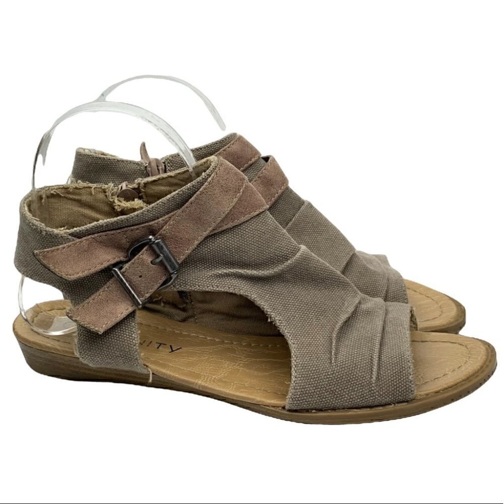 Vanity womens vasa sandals 7 brown zip up booties fairycore cosplay festival
